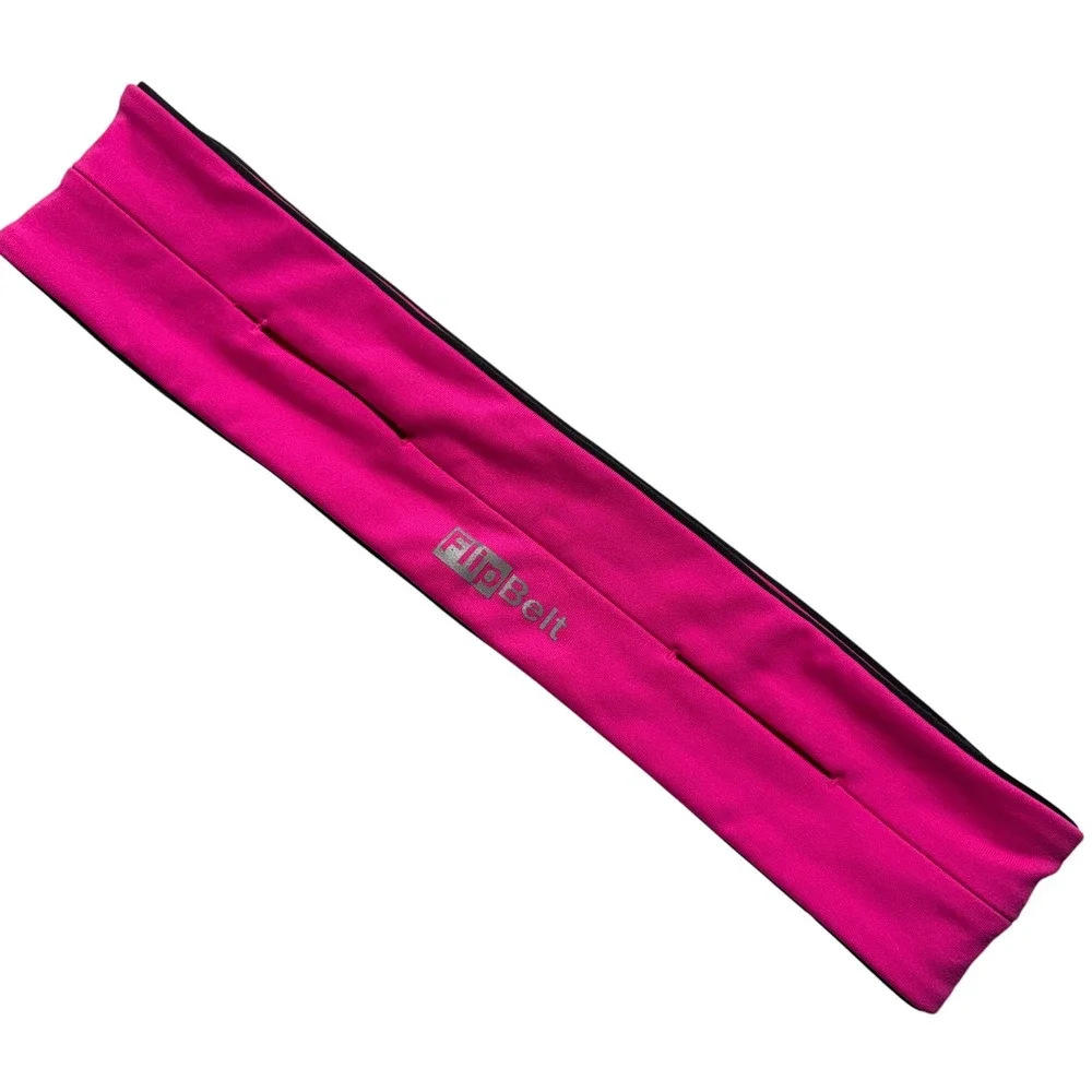 FlipBelt Running Belt Women Small Pink Reflective Logo Athletic Gym Barbiecore